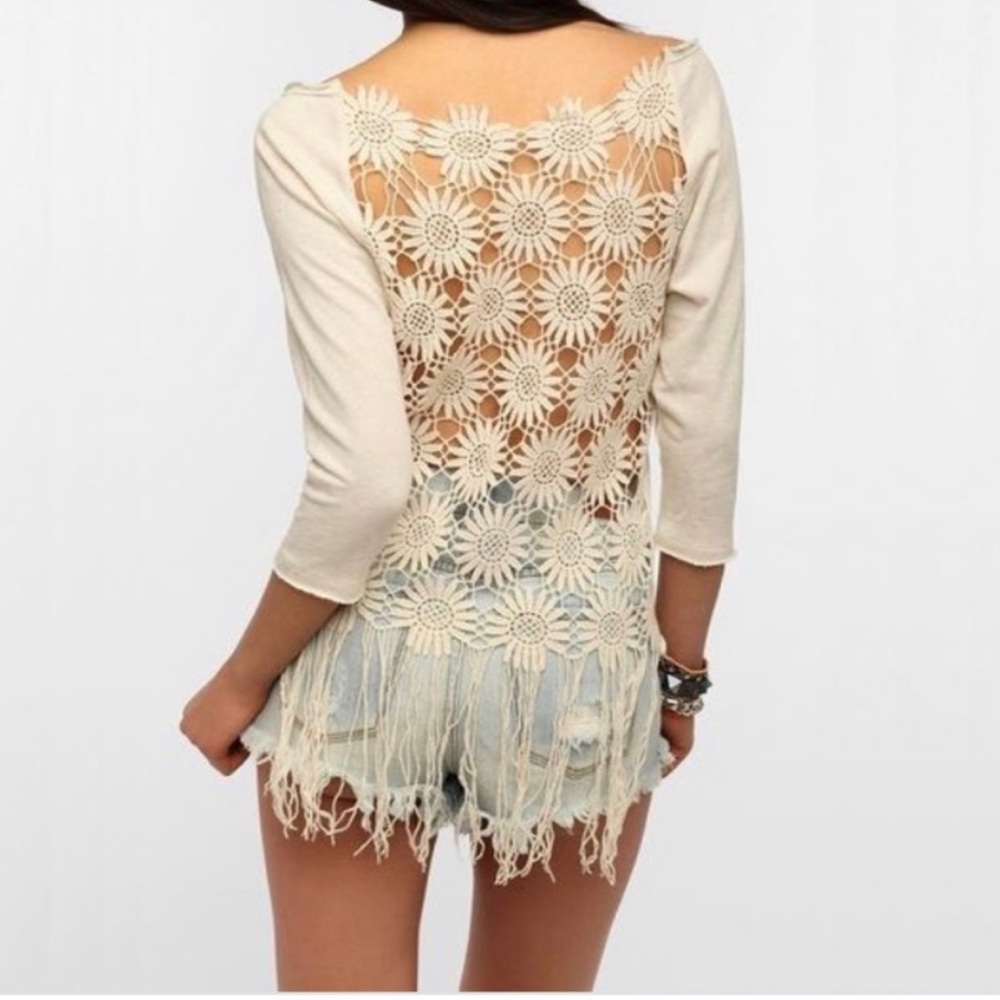 Women’s UO Staring at Stars Crochet Back Shirt